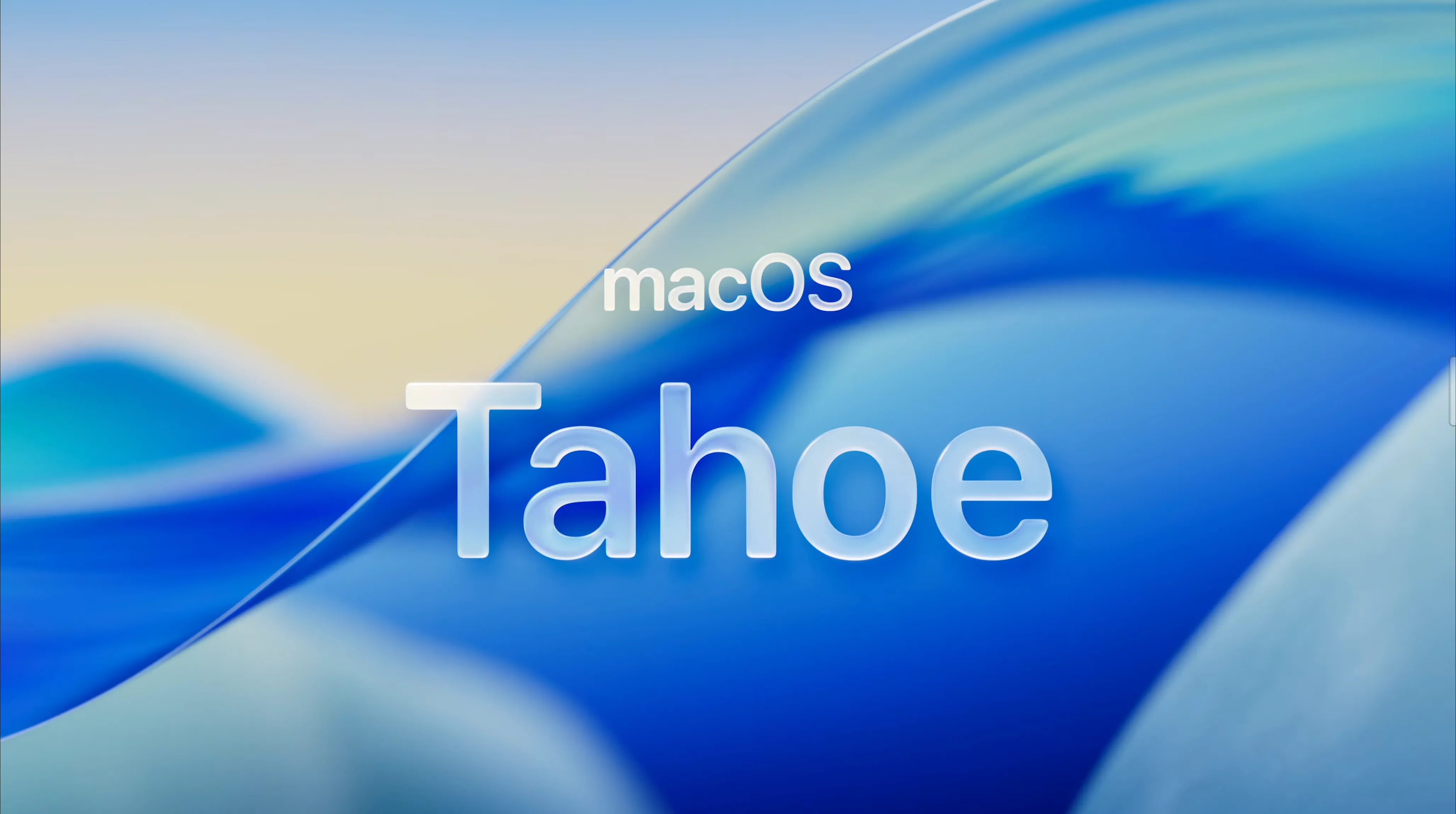 Biểu tượng logo của hệ điều hành macOS 26 Tahoe với thiết kế Liquid Glass