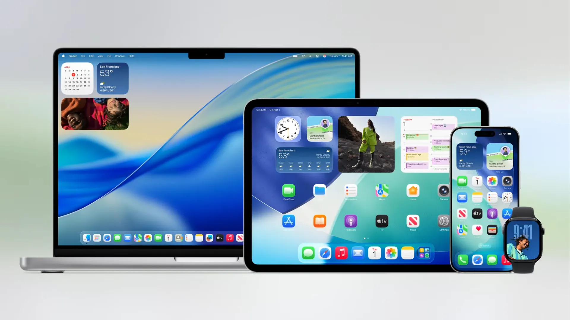 Các hệ điều hành mới nhất của Apple trên MacBook, iPad, iPhone và Apple Watch.