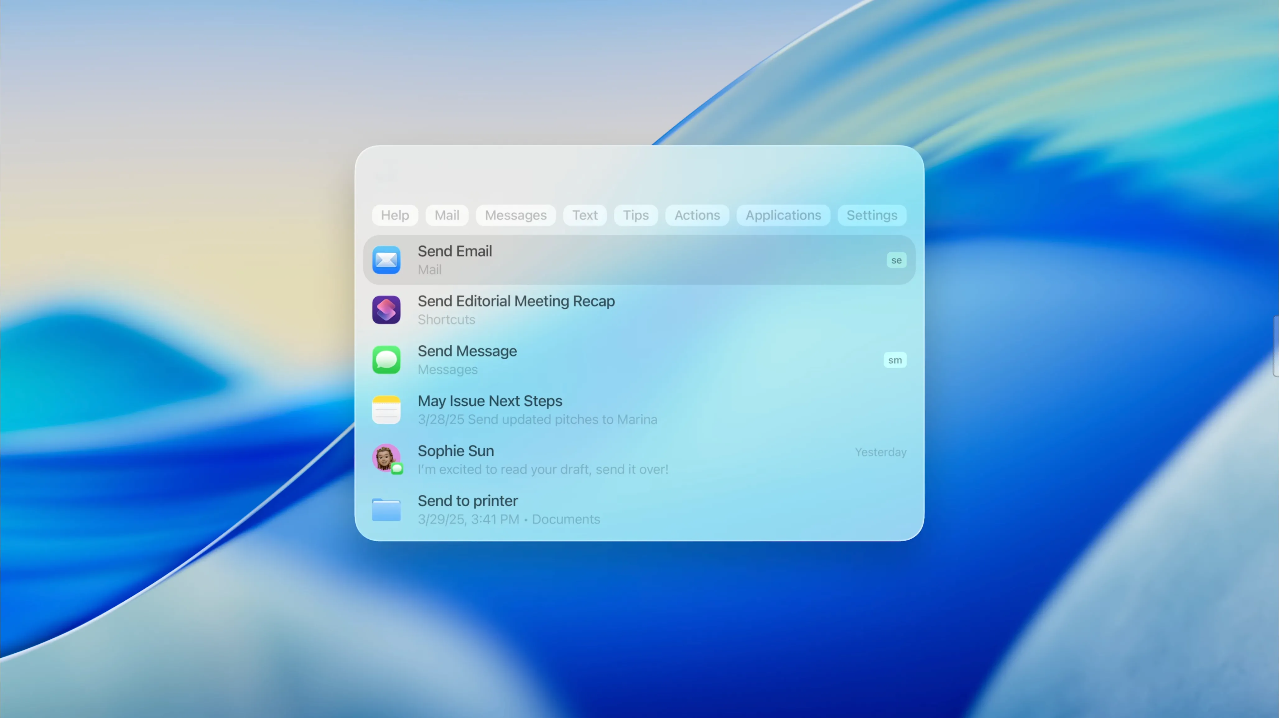 Cải tiến tính năng tìm kiếm Spotlight trên macOS 26 Tahoe
