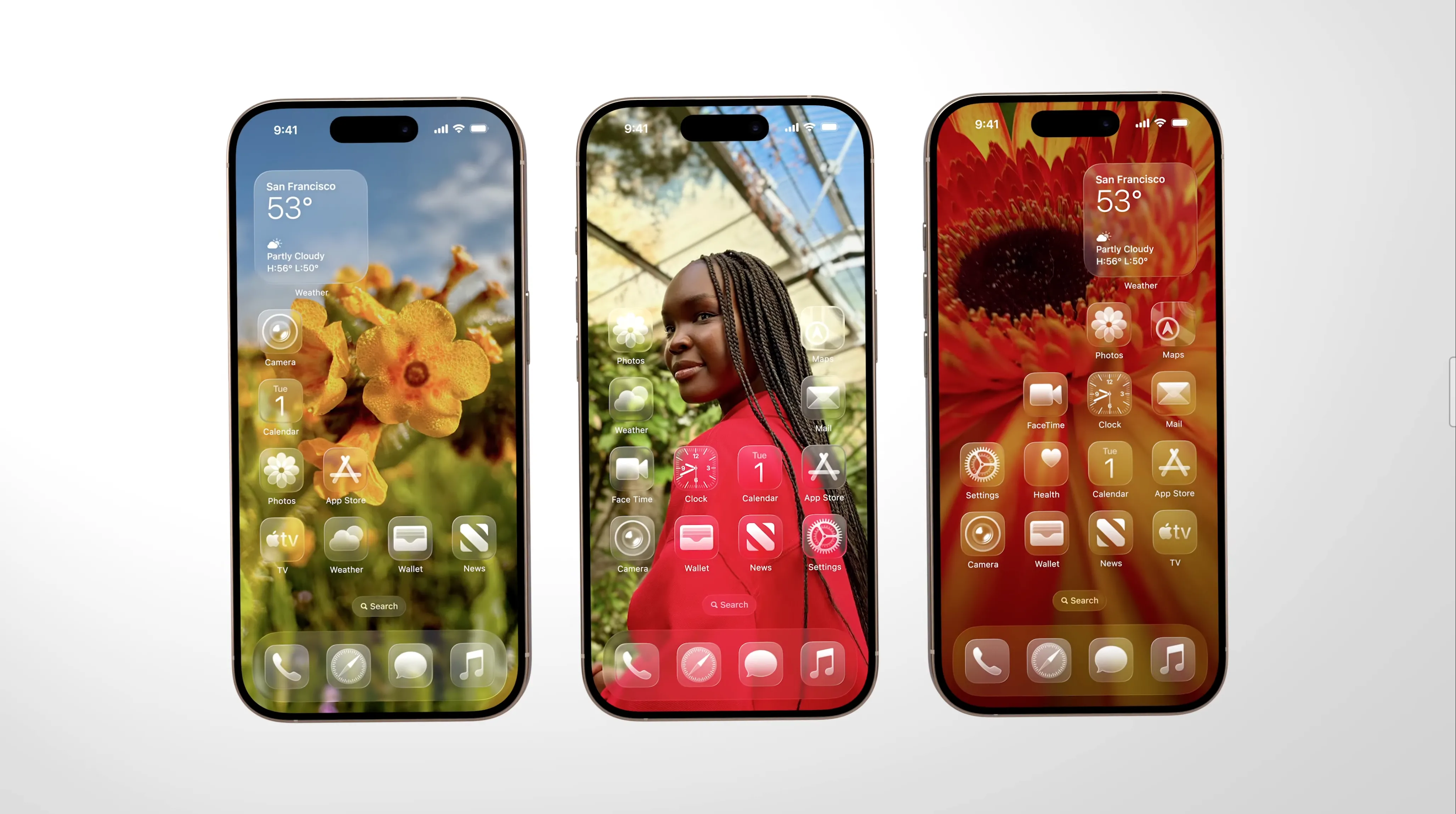 Chế độ hiển thị &quot;clear look&quot; của thiết kế Liquid Glass trong iOS 26.