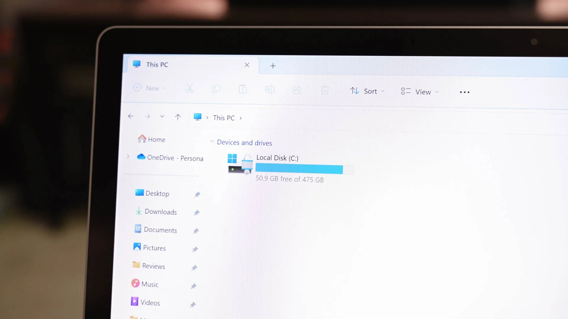 Giao diện File Explorer trên Windows.
