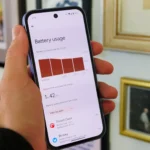 Giao diện quản lý pin và tình trạng pin trên điện thoại Google Pixel.