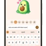 Giao diện tạo sticker AI trong Pixel Studio trên điện thoại Pixel