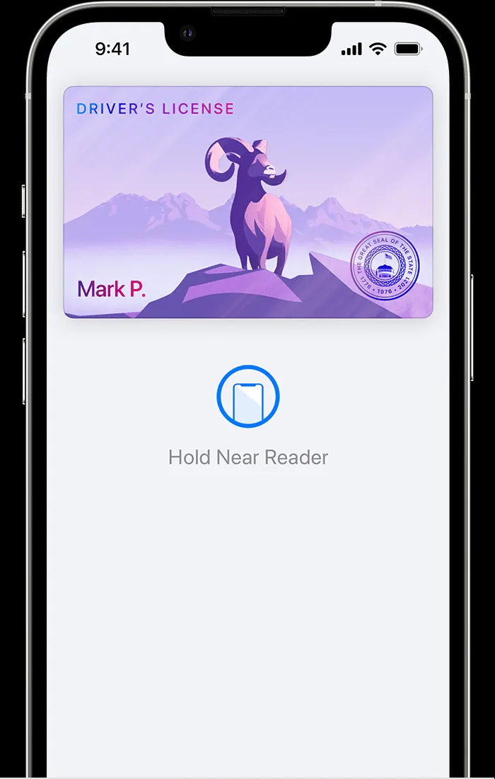 Hiển thị giấy phép lái xe kỹ thuật số trong Apple Wallet trên màn hình iPhone
