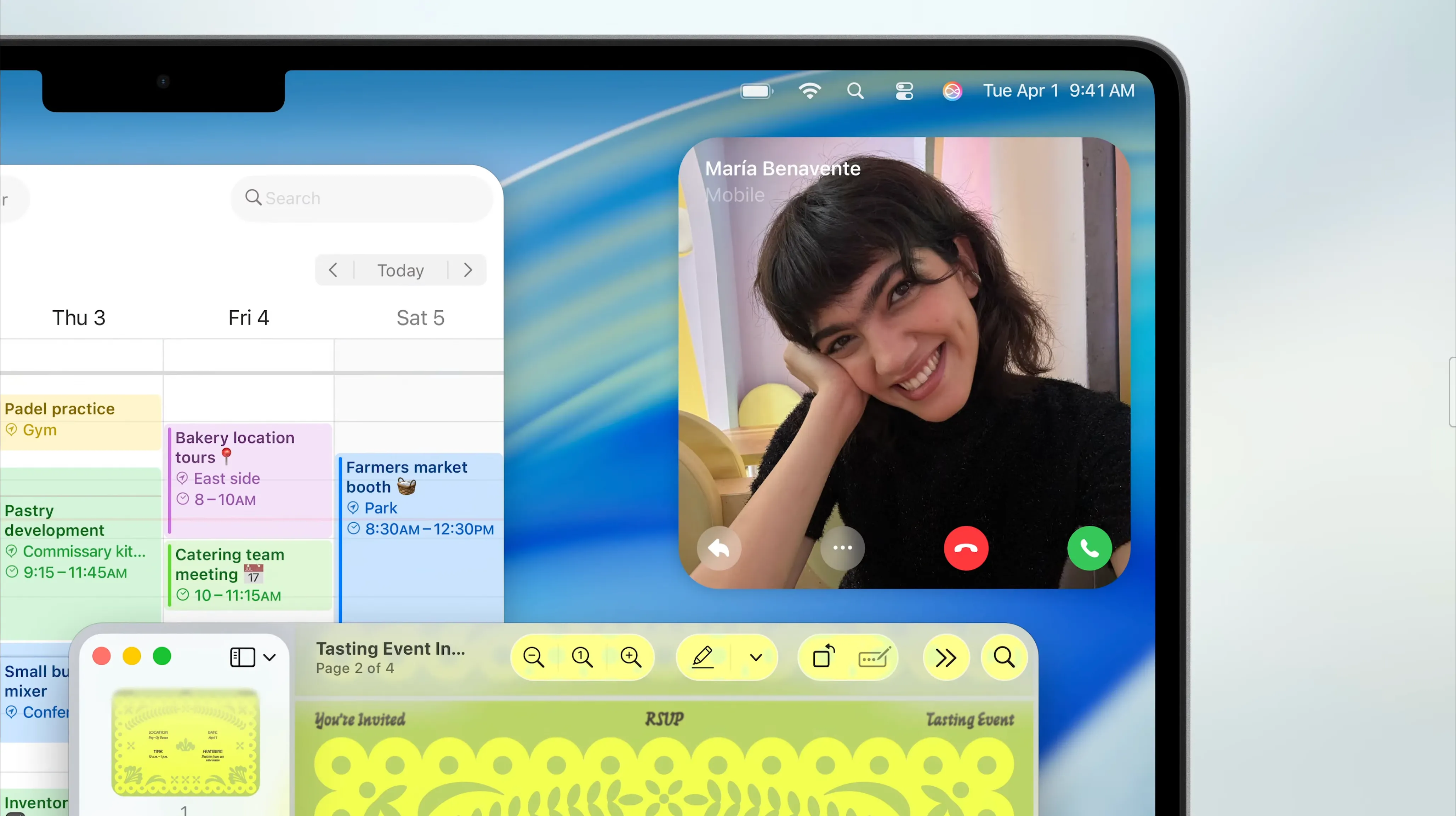 Hiển thị thông báo cuộc gọi đến trong macOS 26 Tahoe