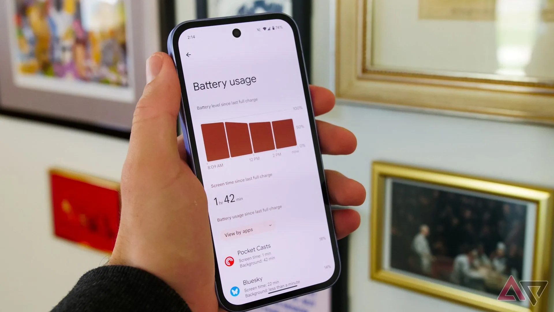 Màn hình cài đặt sử dụng pin (Battery usage) trên điện thoại Google Pixel