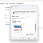 Thiết lập mức phần trăm pin yếu để cảnh báo trong Power Options trên Windows 11