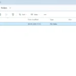 Thư mục mới được tạo và chọn trong File Explorer trên Windows 11.