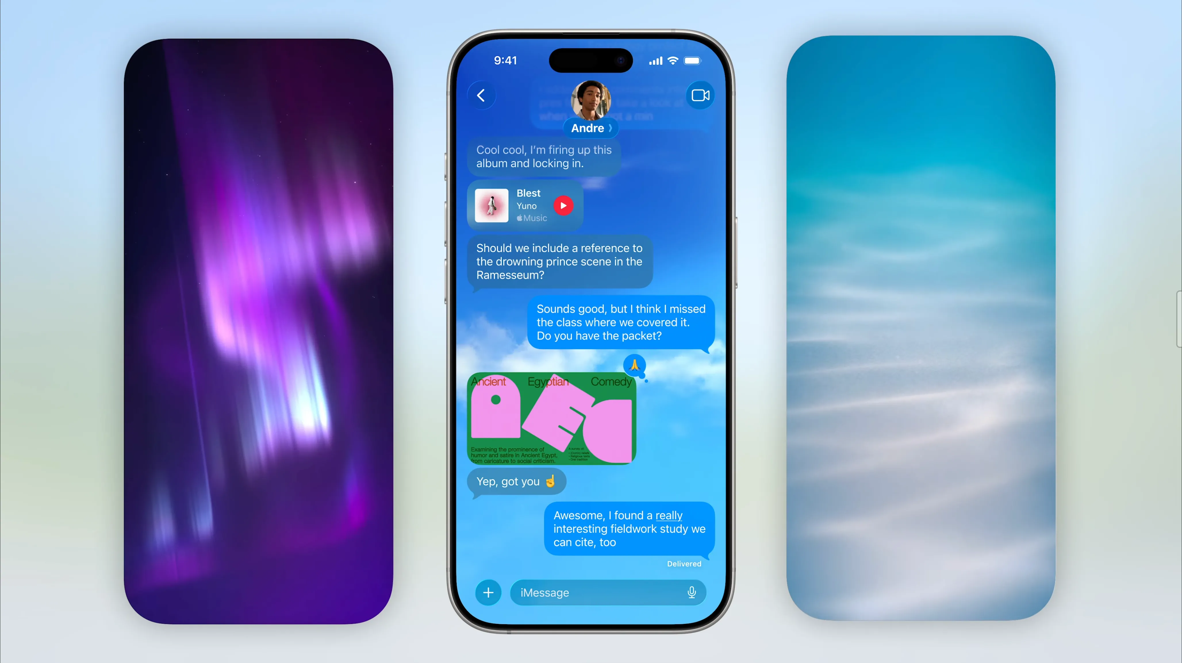 Tùy chỉnh hình nền cho cuộc hội thoại trong Tin nhắn iOS 26.