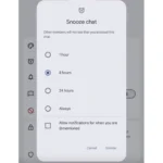 Tùy chọn tạm ẩn (snooze) cuộc trò chuyện trong Google Messages.