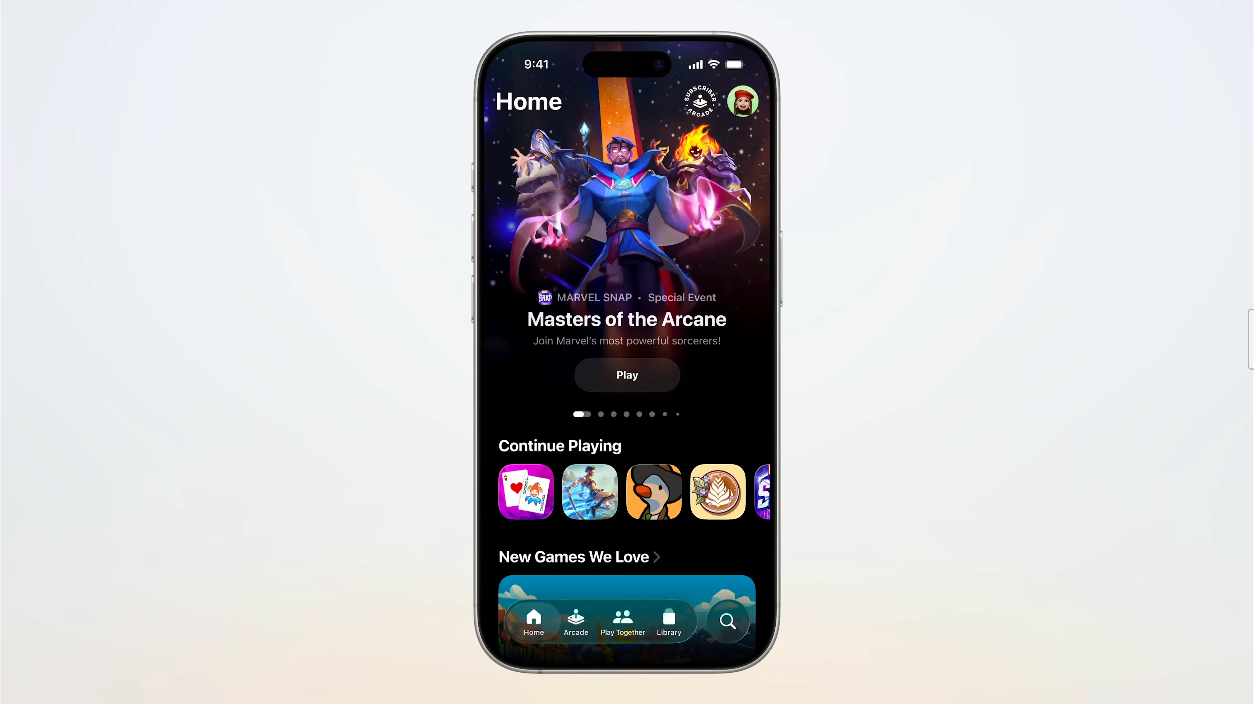 Ứng dụng Trò chơi (Games) mới trong iOS 26.