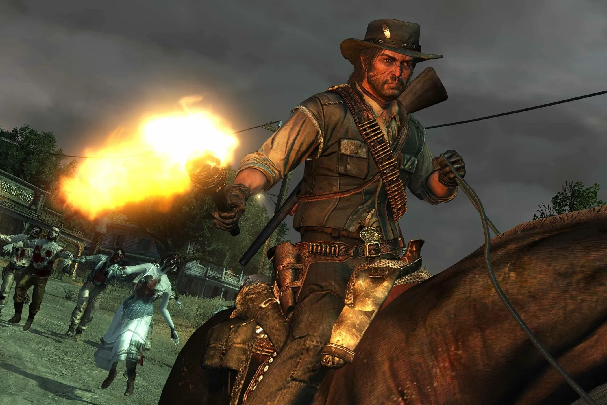 Cảnh từ Red Dead Redemption Undead Nightmare, một ví dụ điển hình của game có sức ảnh hưởng văn hóa