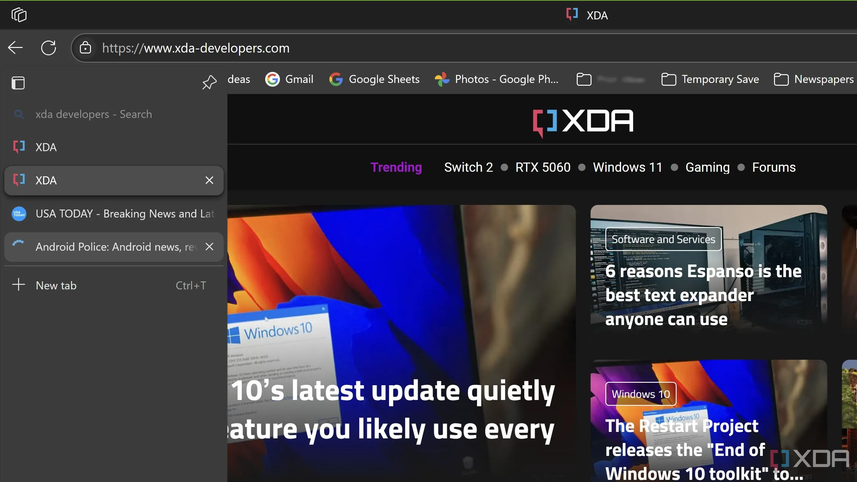 Chế độ Tab Dọc (Vertical Tabs) của Microsoft Edge hiển thị các tab theo chiều dọc, tối ưu không gian và dễ quản lý.