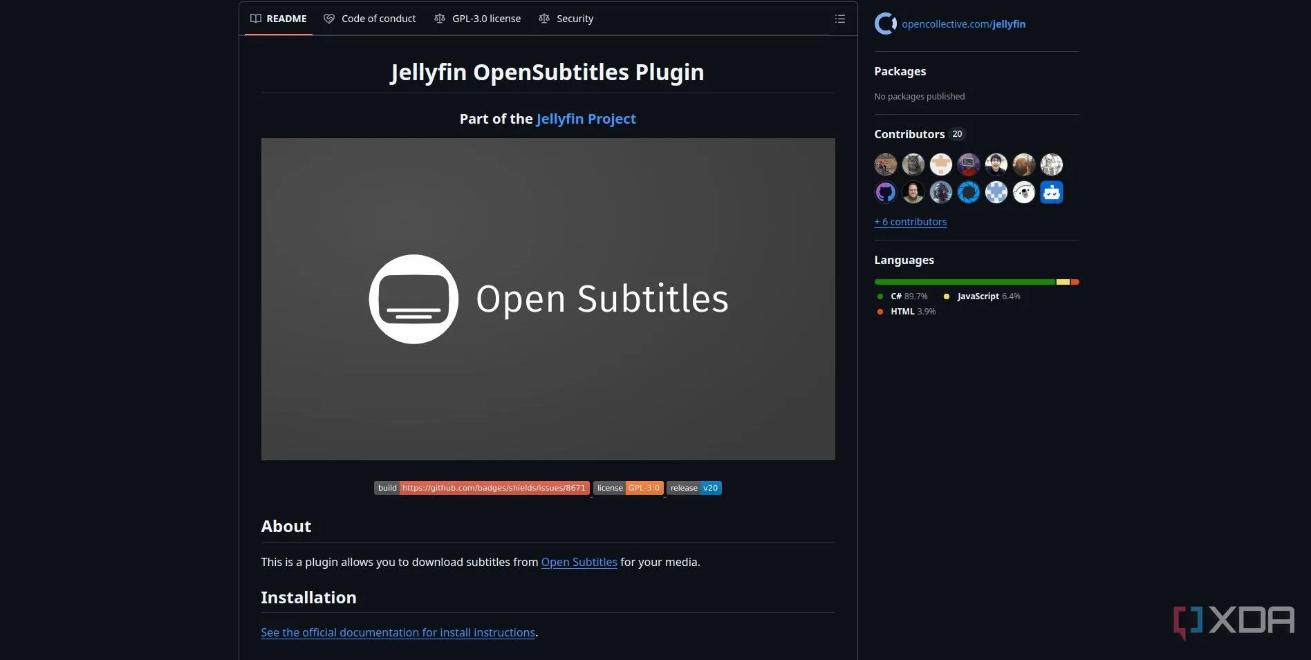 Chức năng tìm kiếm và tải phụ đề với plugin Open Subtitles trên Jellyfin