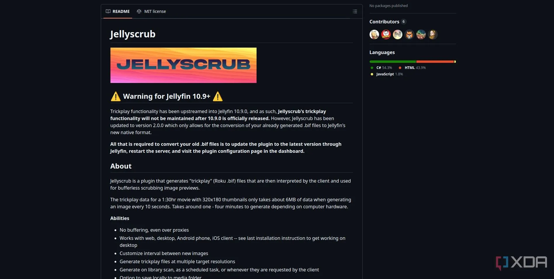Chức năng xem trước thumbnail khi tua video với plugin Jellyscrub trong Jellyfin