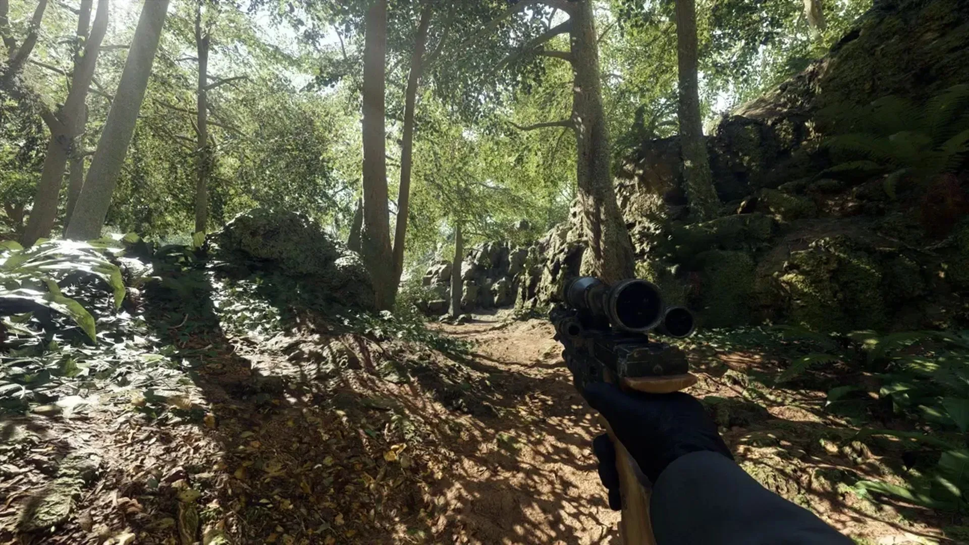 Gameplay trên hành tinh Endor trong Star Wars Battlefront 2, với những khu rừng rậm tươi tốt.
