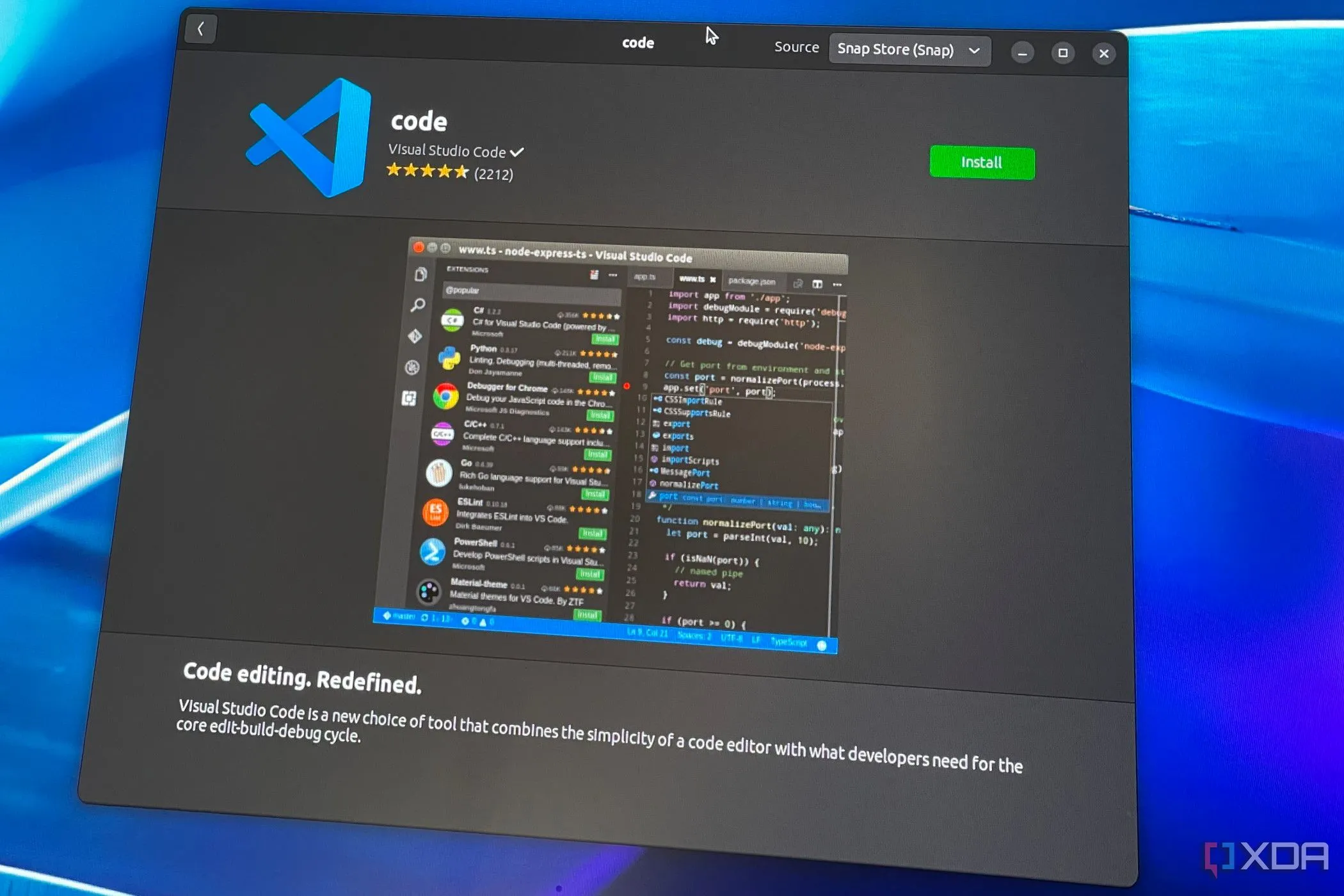 Giao diện chính của Visual Studio Code, một trình chỉnh sửa mã nguồn mạnh mẽ và phổ biến dành cho lập trình viên.