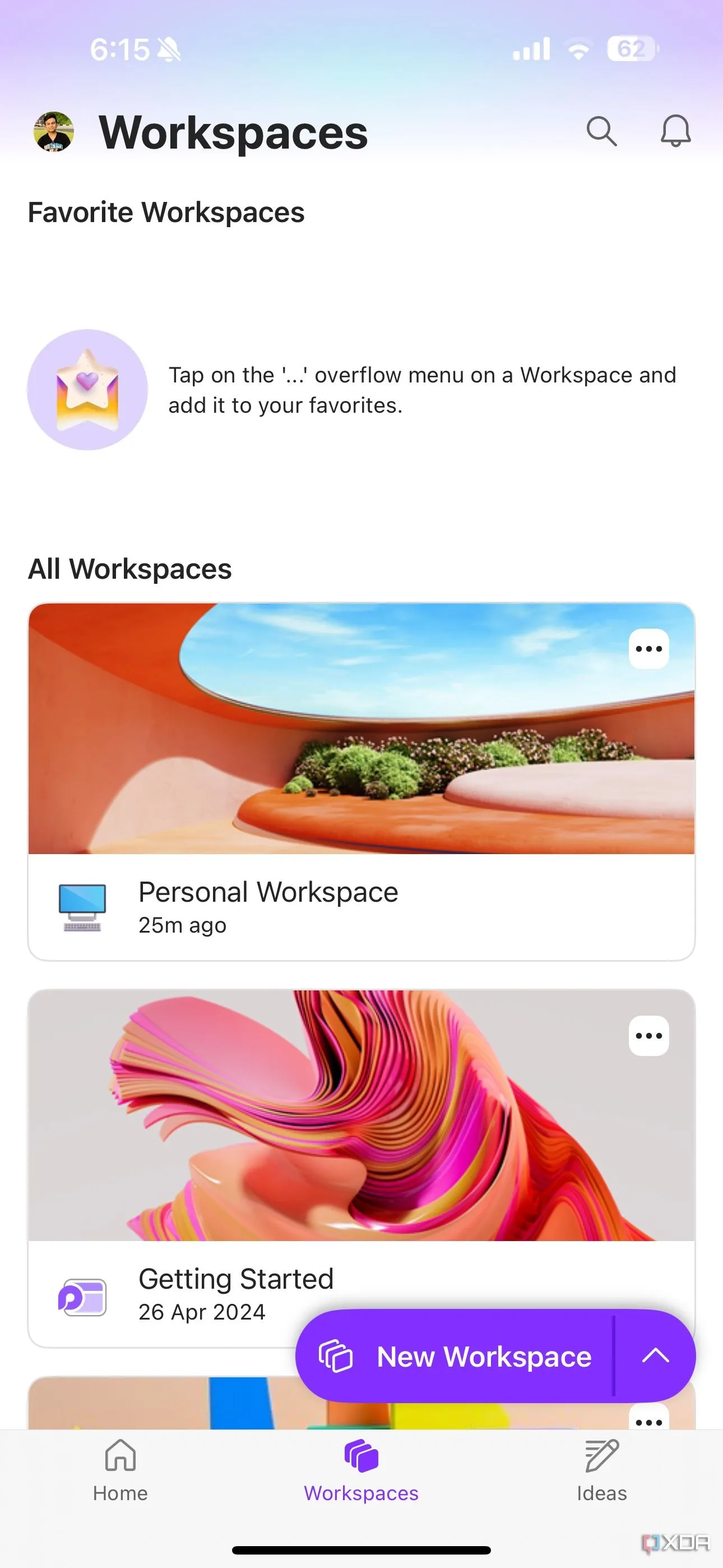 Giao diện Microsoft Loop trên iOS thân thiện và trực quan