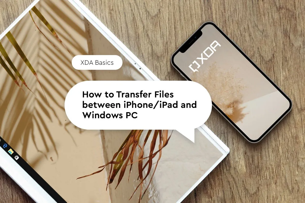 Giao diện ứng dụng Phone Link trên Windows minh họa cách chuyển tệp tin giữa iPhone hoặc thiết bị Android và máy tính Windows.