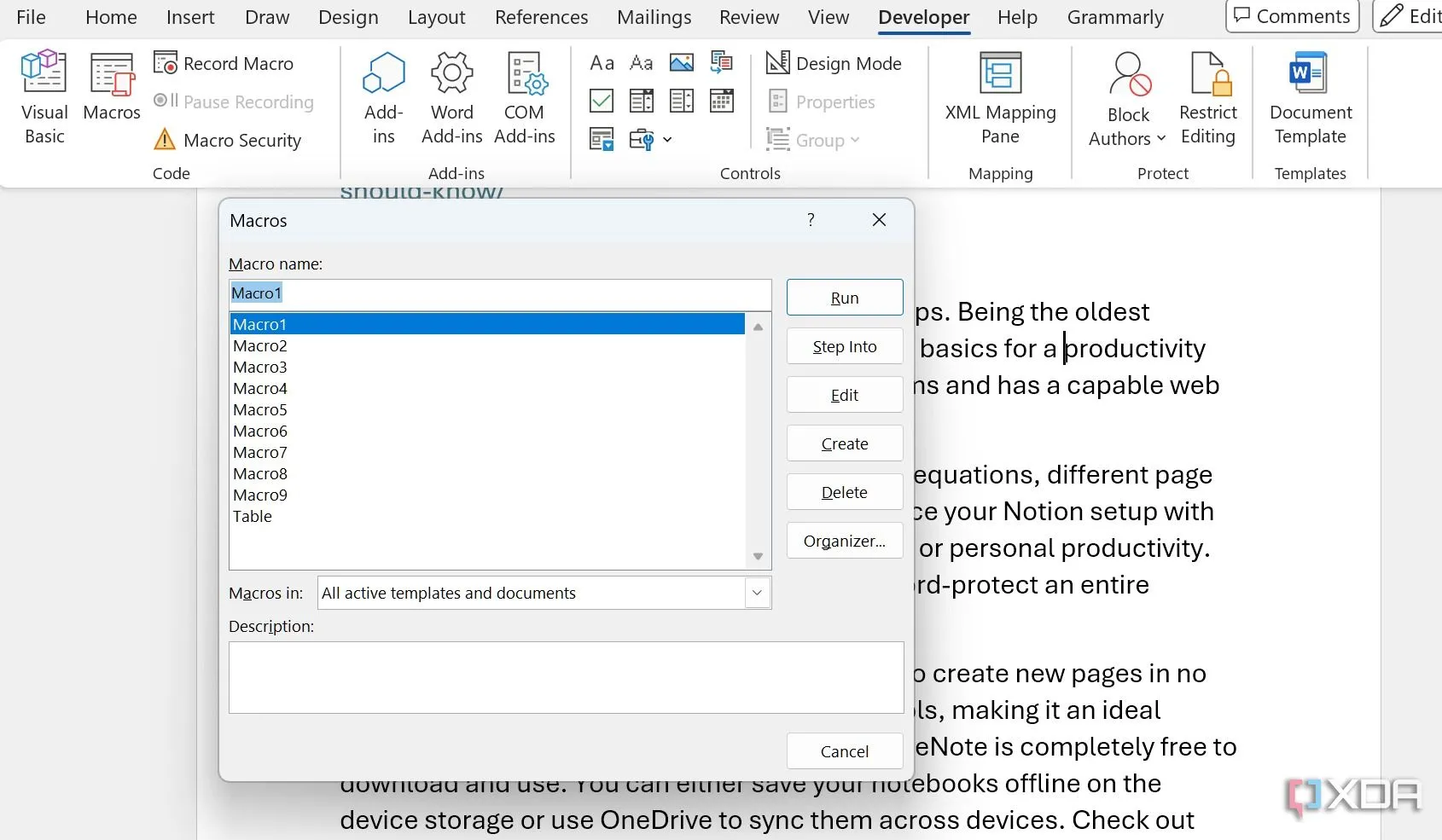 Macro Microsoft Word