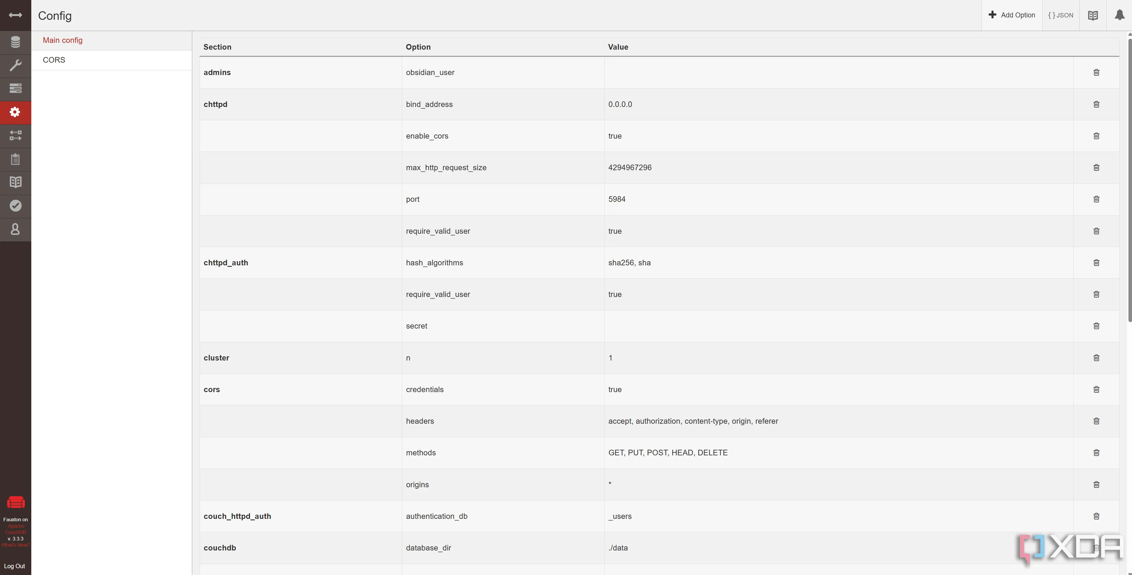 Màn hình tạo database mới trong CouchDB, với tùy chọn 'non-partitioned' được chọn.