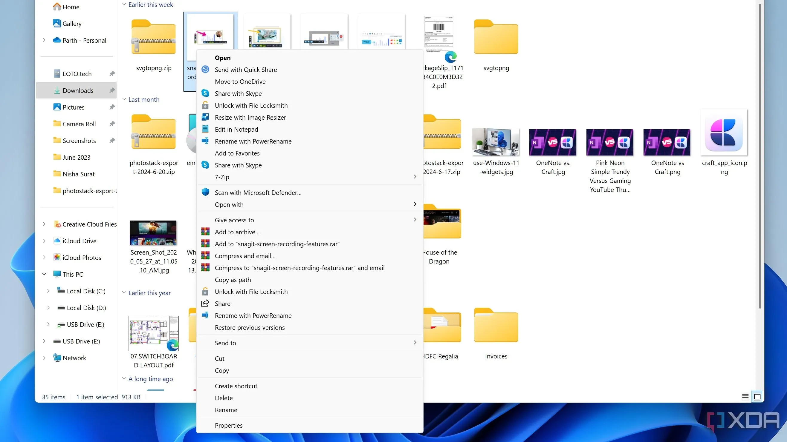 Menu ngữ cảnh cổ điển trở lại trên Windows 11 sau khi tùy chỉnh