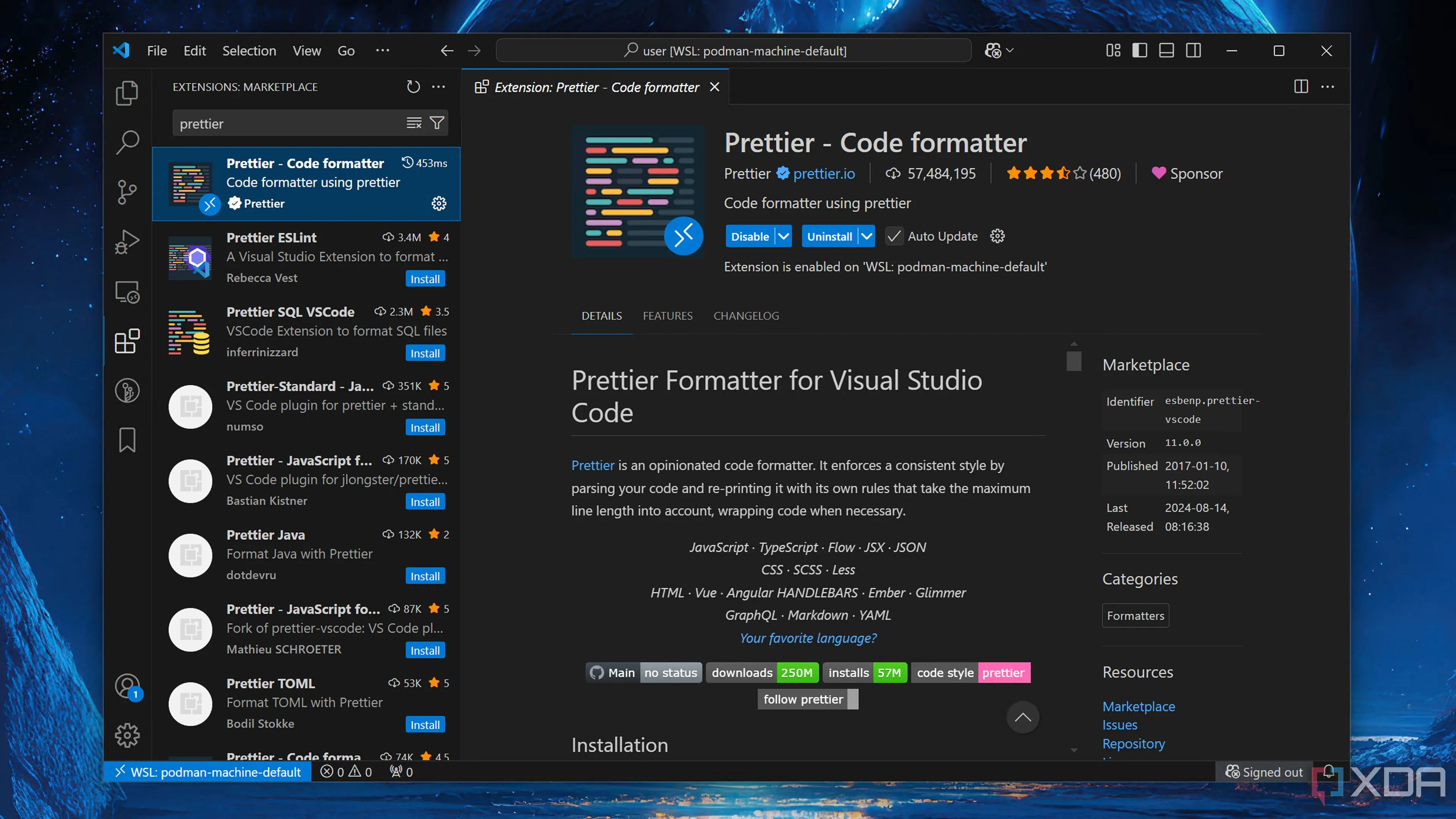 Minh họa tiện ích Prettier trong VS Code, tự động định dạng mã nguồn để tăng tính dễ đọc và nhất quán.