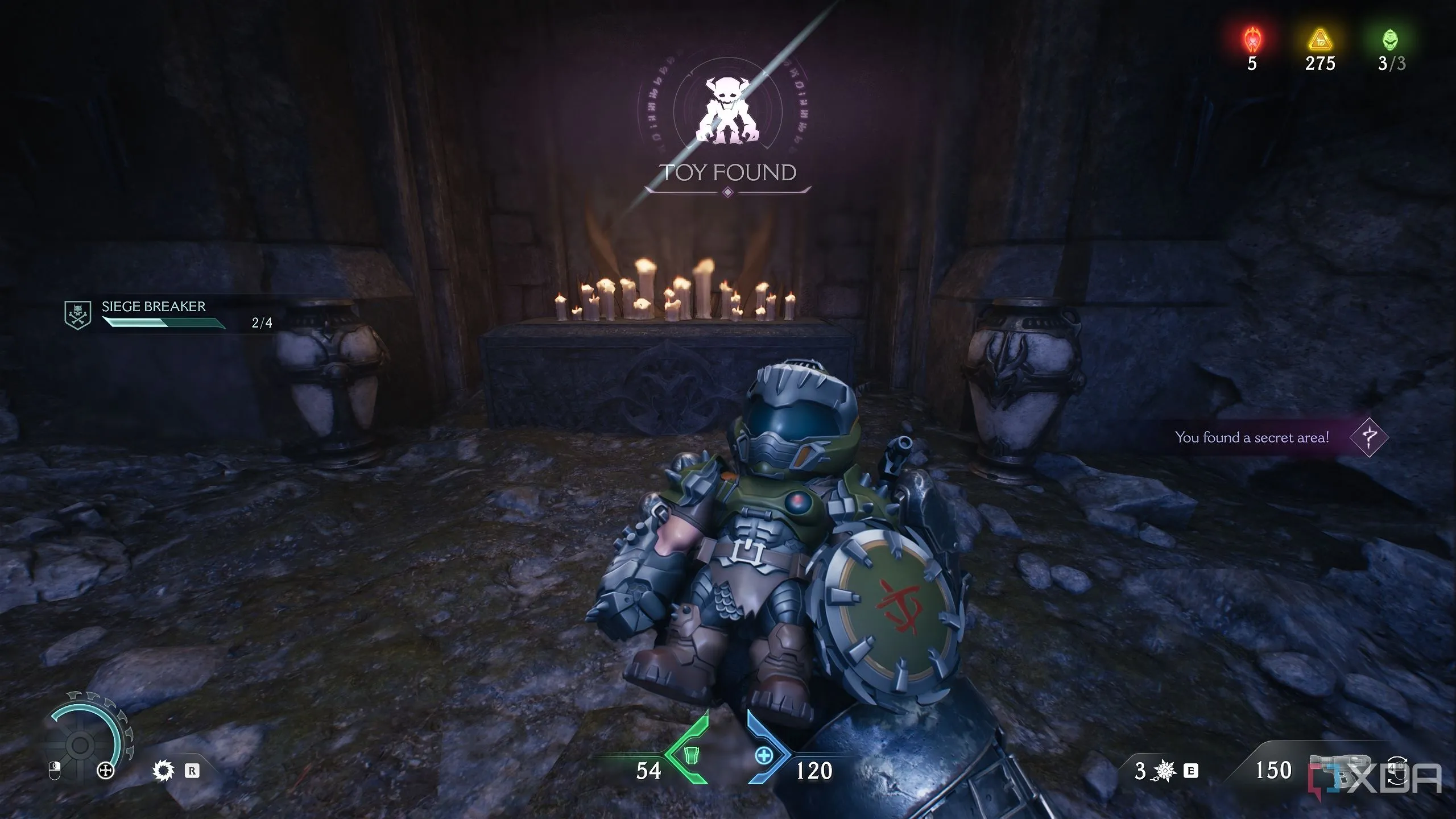 Mô hình Doom Slayer, một vật phẩm sưu tầm độc đáo trong Doom The Dark Ages.