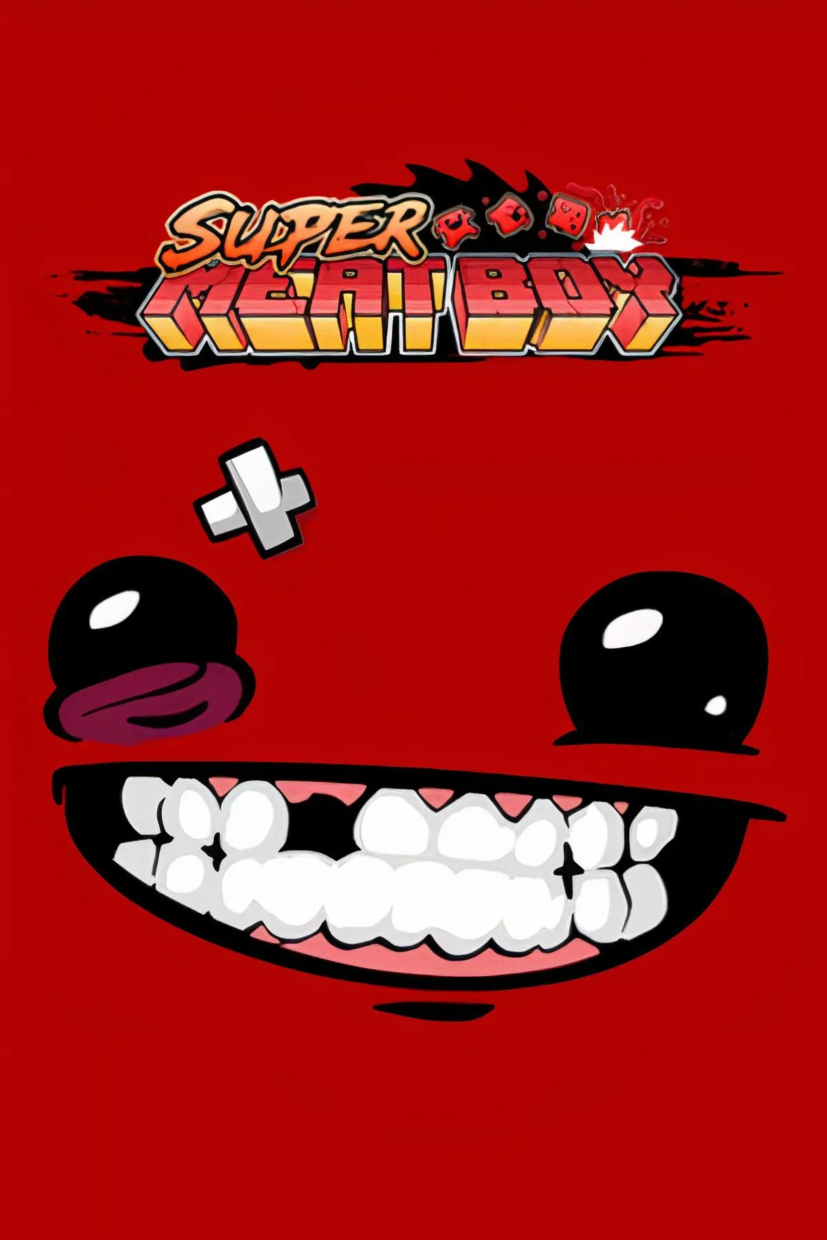 Nhân vật Super Meat Boy né tránh các lưỡi cưa nguy hiểm trong môi trường game retro đầy thử thách