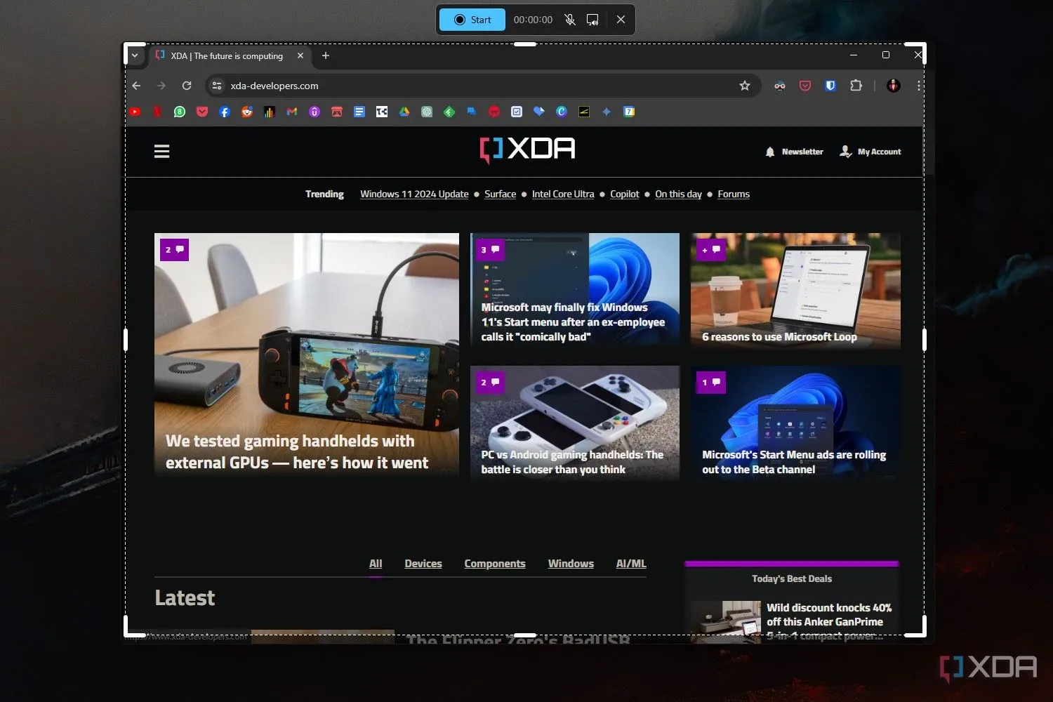 Tính năng quay màn hình mới của Snipping Tool trên Windows 11 hỗ trợ cả âm thanh và video