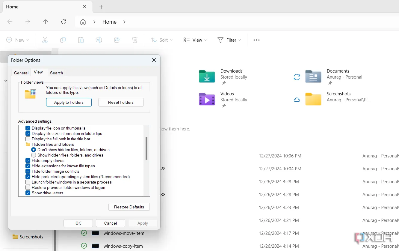 Tùy chọn &quot;Show sync provider notifications&quot; trong File Explorer để vô hiệu hóa quảng cáo.