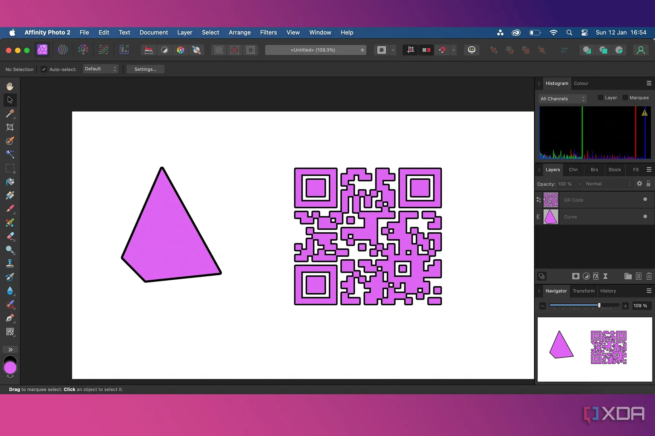 Affinity Photo với các công cụ vector, cho phép tích hợp đồ họa vector vào quy trình chỉnh sửa ảnh.