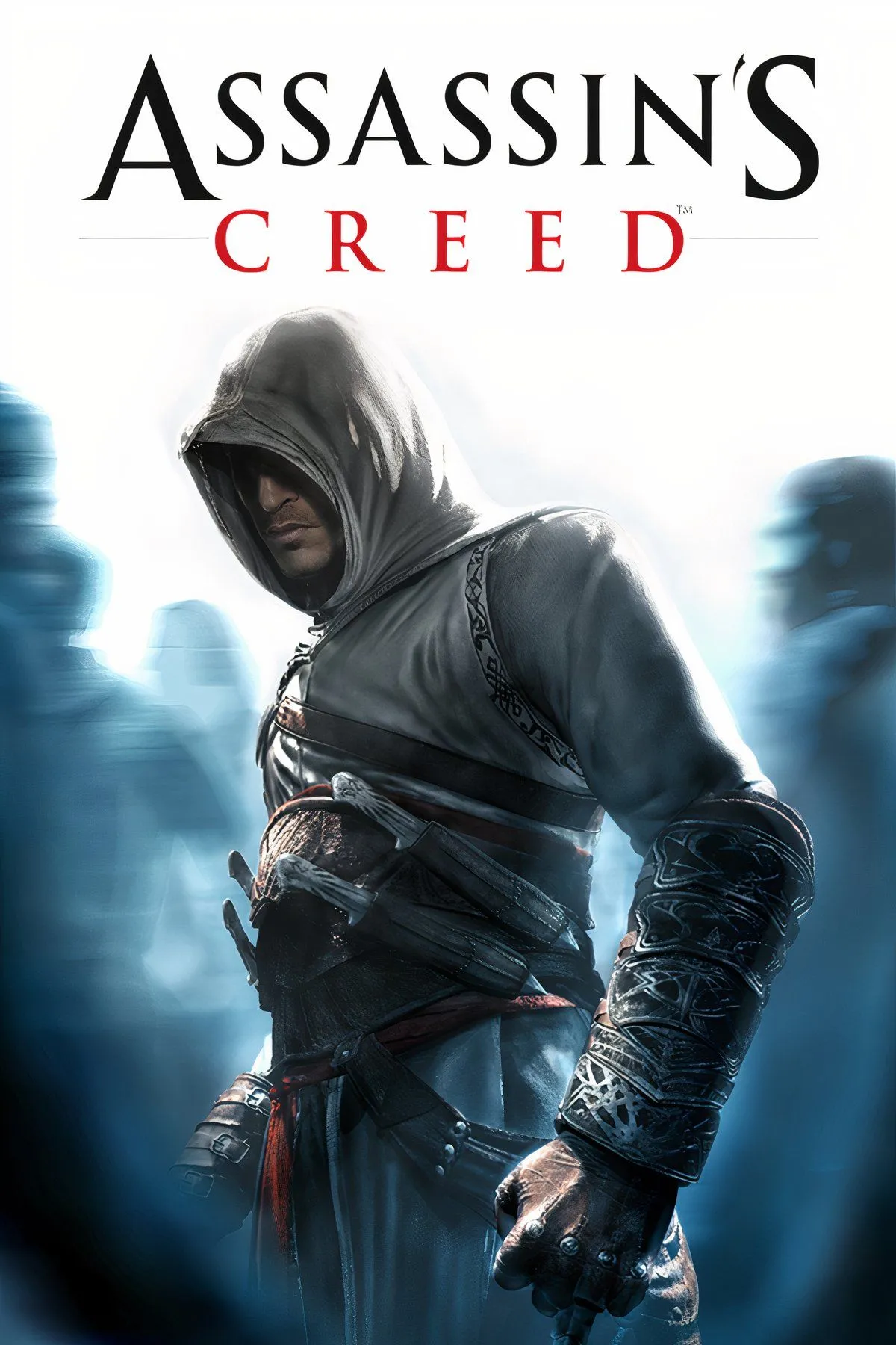 Altaïr Ibn-La'Ahad, nhân vật chính của Assassin's Creed, đang ẩn nấp trên mái nhà, thể hiện cơ chế parkour và stealth.