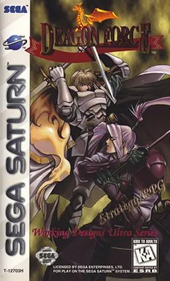 Ảnh bìa của tựa game chiến thuật Dragon Force trên Sega Saturn