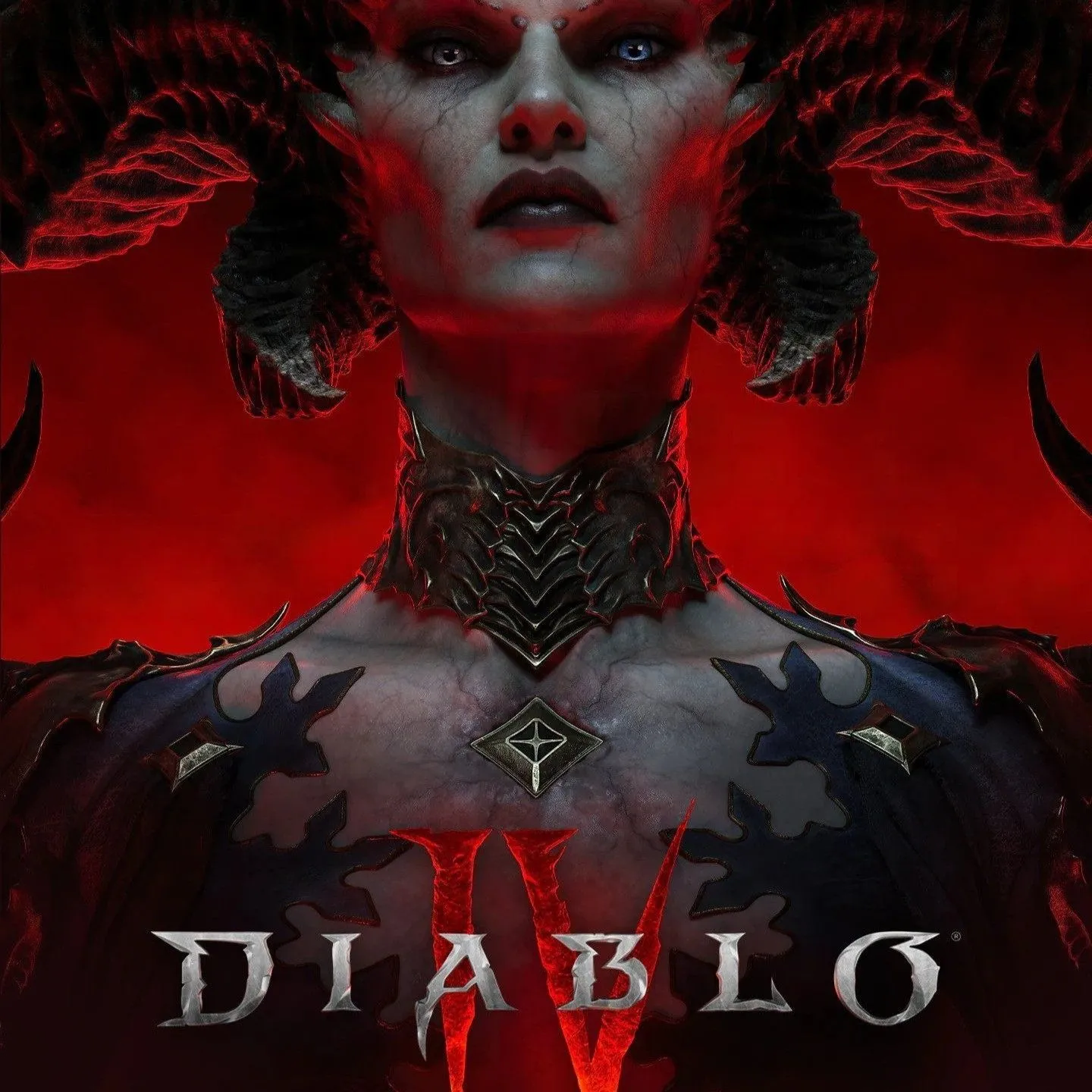 Ảnh bìa phiên bản tiêu chuẩn của tựa game nhập vai hành động Diablo 4, với nhân vật chính đang đối mặt với các thế lực quỷ dữ.