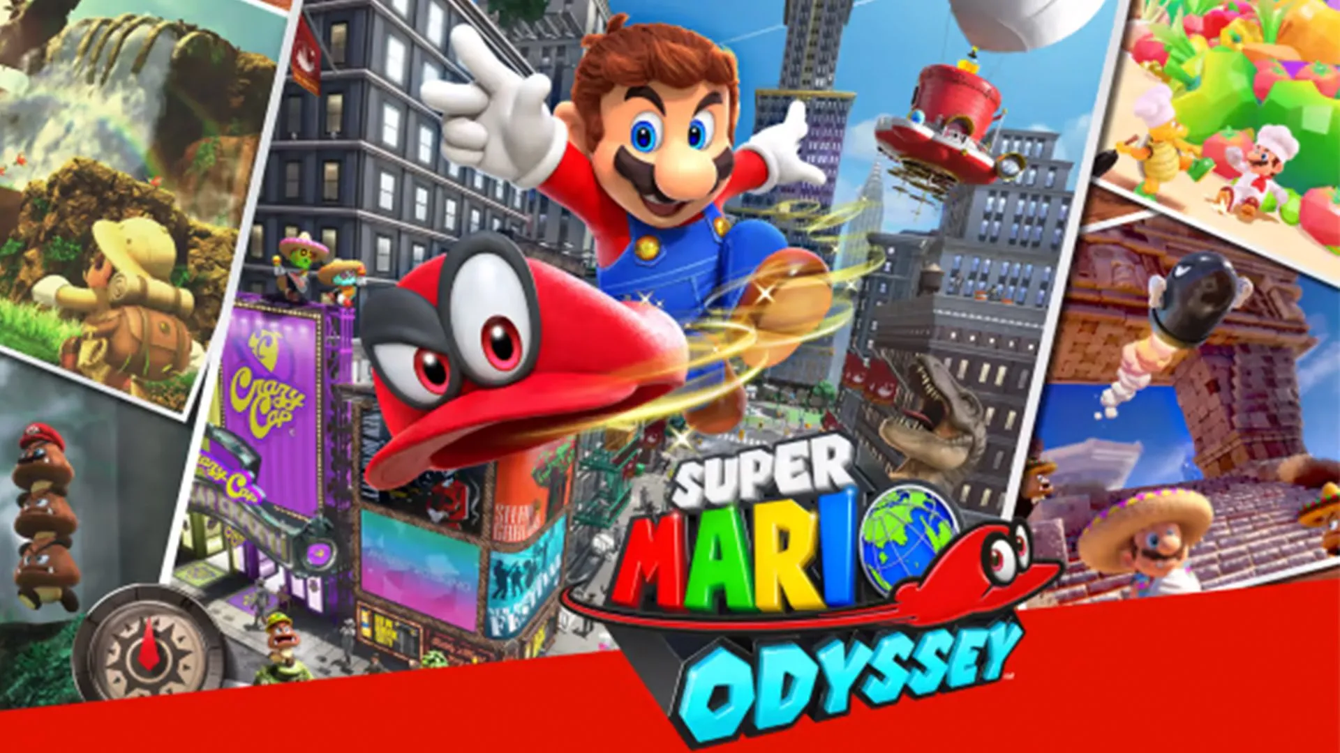 Ảnh bìa Super Mario Odyssey trên Nintendo Switch 1, một game khác trong danh sách Free Updates cho Switch 2.
