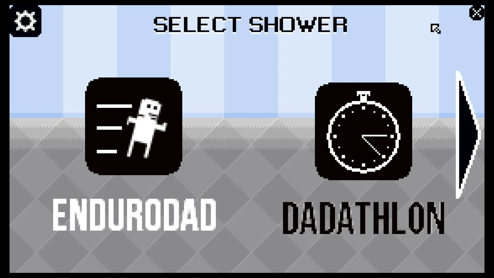 Ảnh chụp màn hình game Shower With Your Dad Simulator 2015, một trò chơi mô phỏng đơn giản nhưng hài hước, thường được dùng làm quà troll trên Steam.