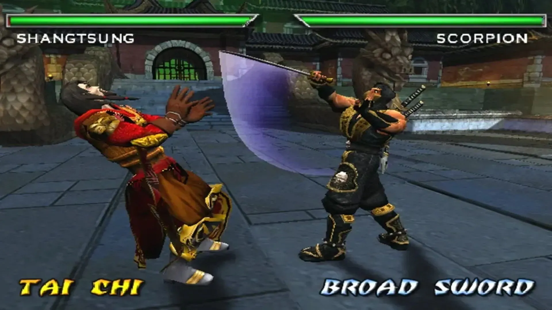 Ảnh chụp màn hình gameplay của Mortal Kombat: Deadly Alliance với đồ họa 3D ấn tượng