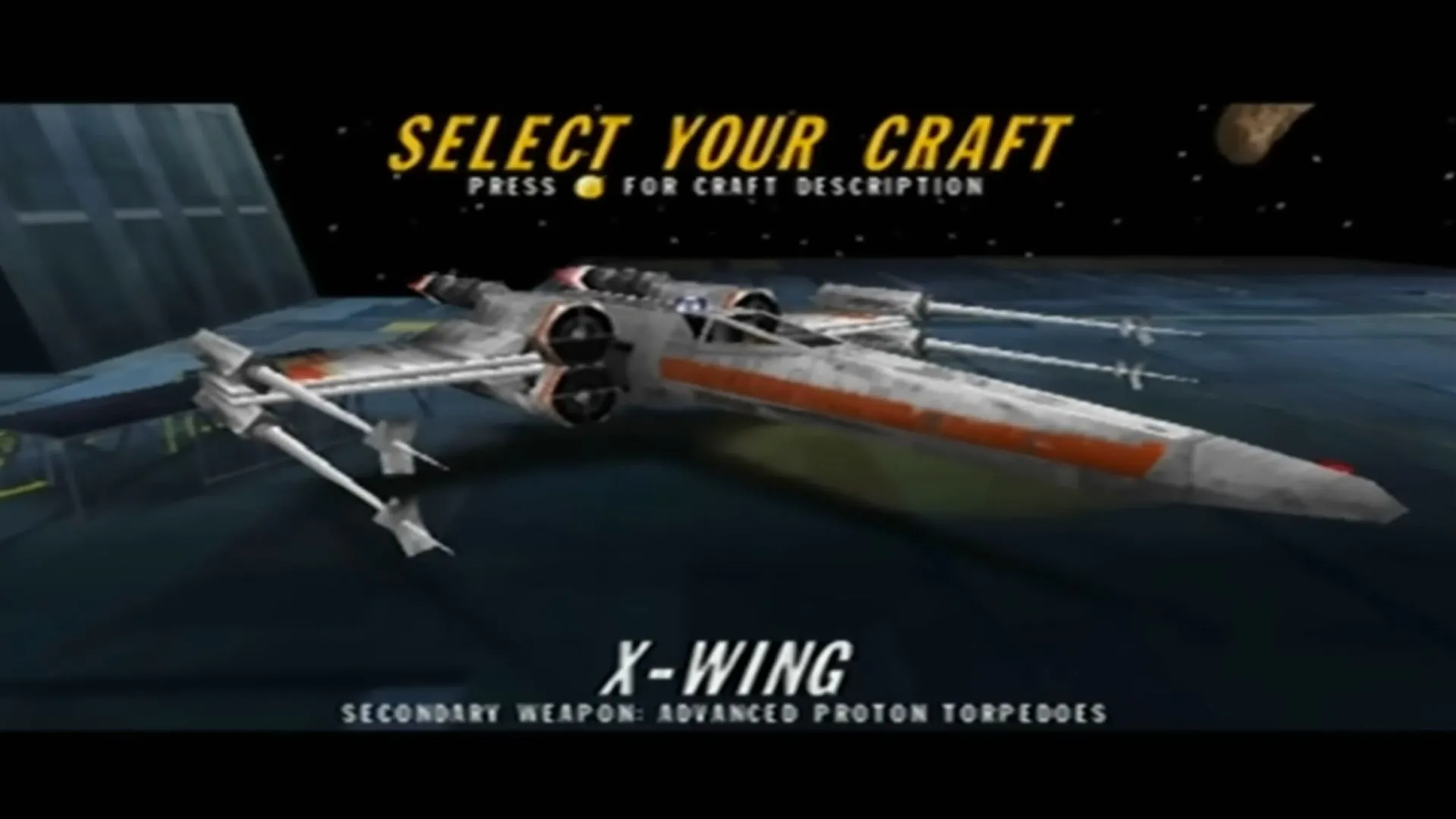 Ảnh chụp màn hình gameplay của Star Wars Rogue Squadron từ LucasArts