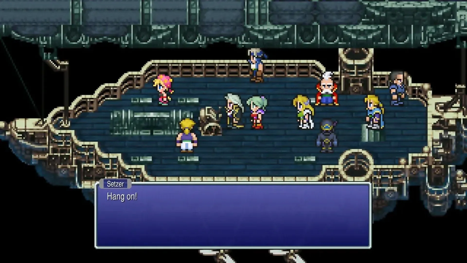 Ảnh chụp màn hình gameplay từ Final Fantasy VI Pixel Remaster, minh họa đồ họa và nhân vật trong game nhập vai huyền thoại này