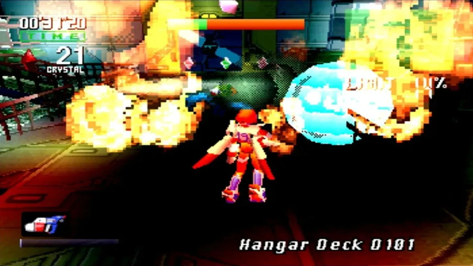 Ảnh chụp màn hình lối chơi hành động trong game Burning Rangers