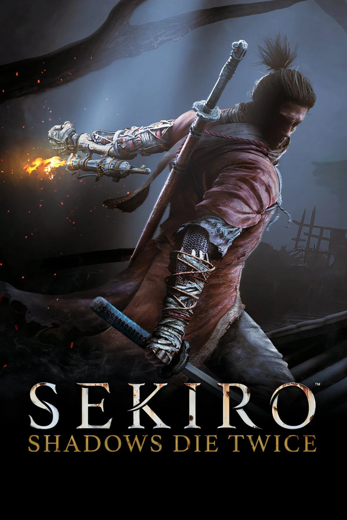 Ảnh chụp màn hình Lone Shadow Longswordsman, mini-boss gây ức chế về camera trong Sekiro: Shadows Die Twice