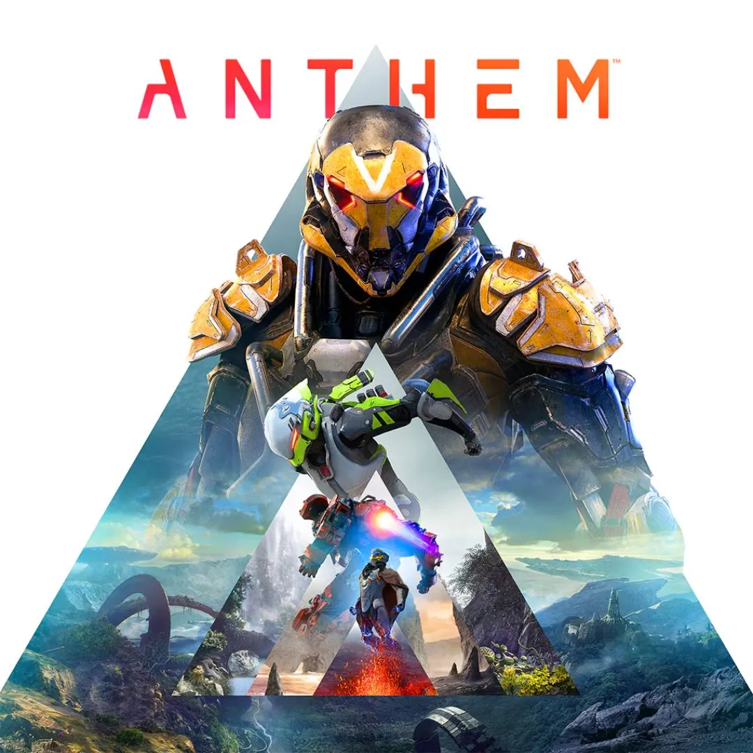Ảnh minh họa game Anthem, cho thấy nhân vật Javelin bay lượn trong không trung với cảnh quan hùng vĩ, tượng trưng cho đồ họa đẹp mắt nhưng nội dung rỗng tuếch của tựa game bắn súng nhập vai này.