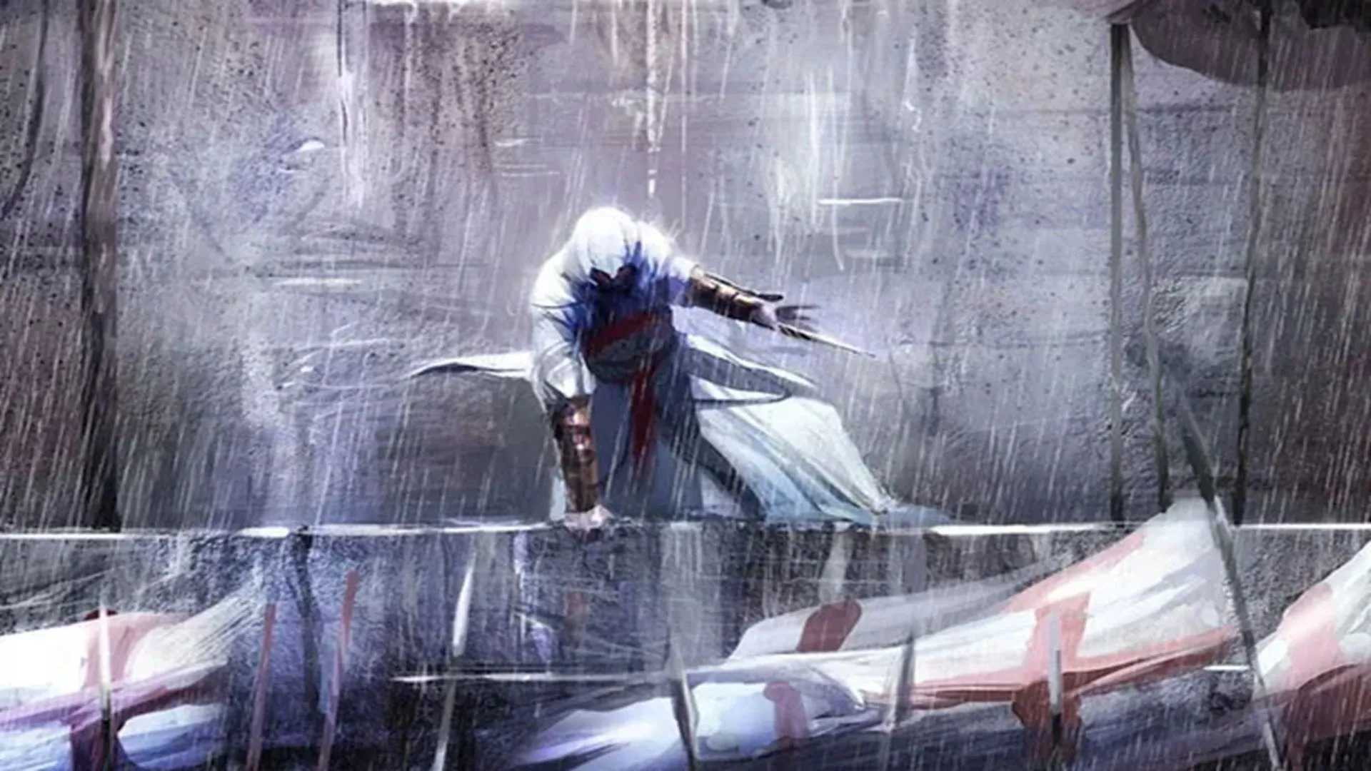 Ảnh nghệ thuật chính của Assassin's Creed, thể hiện bối cảnh lịch sử