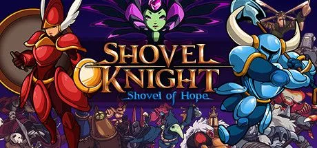Banner game Shovel Knight trên Steam, một tựa game indie đi cảnh với đồ họa pixel retro.