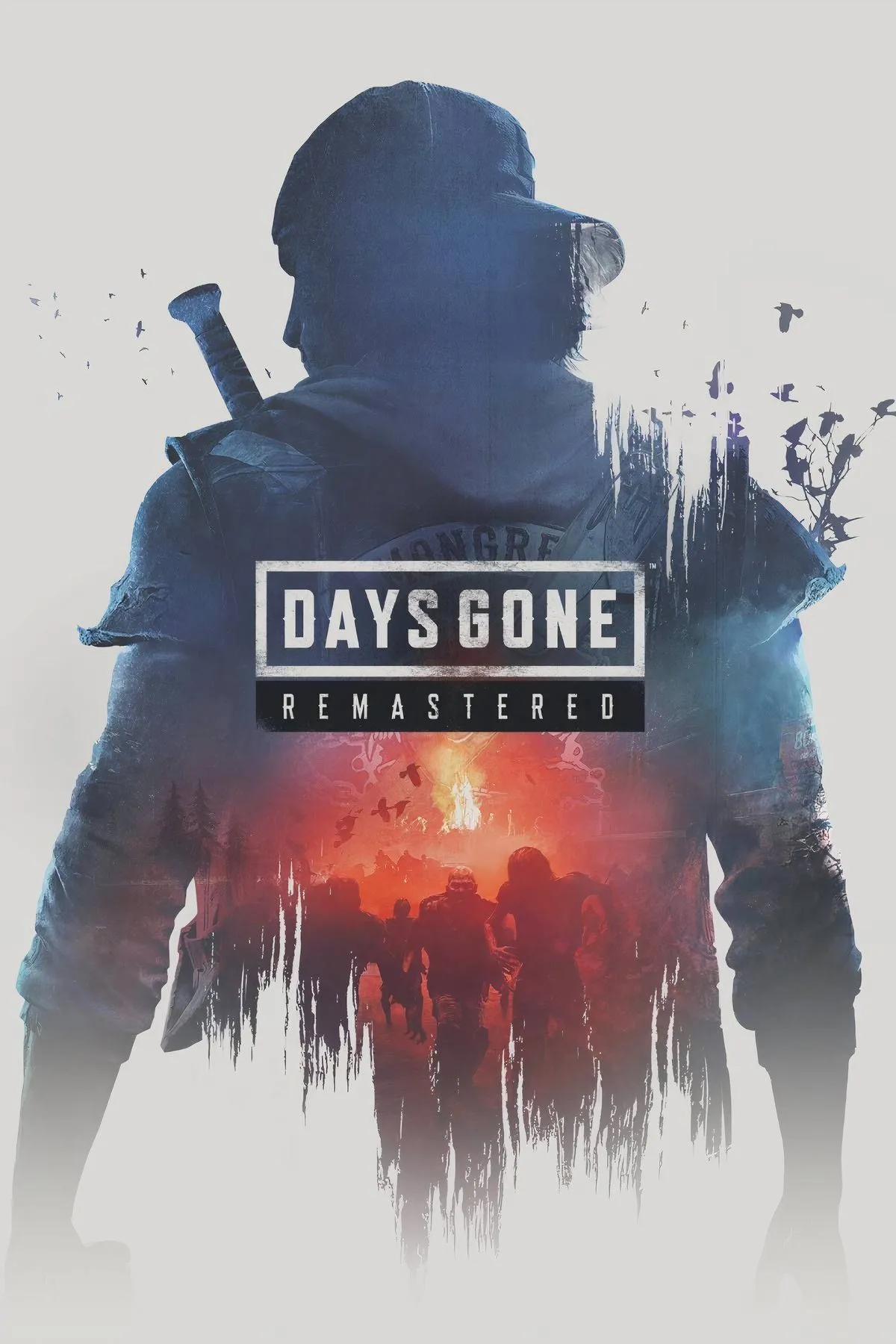 Bìa của game Days Gone Remastered, nhân vật Deacon St. John bên mô tô