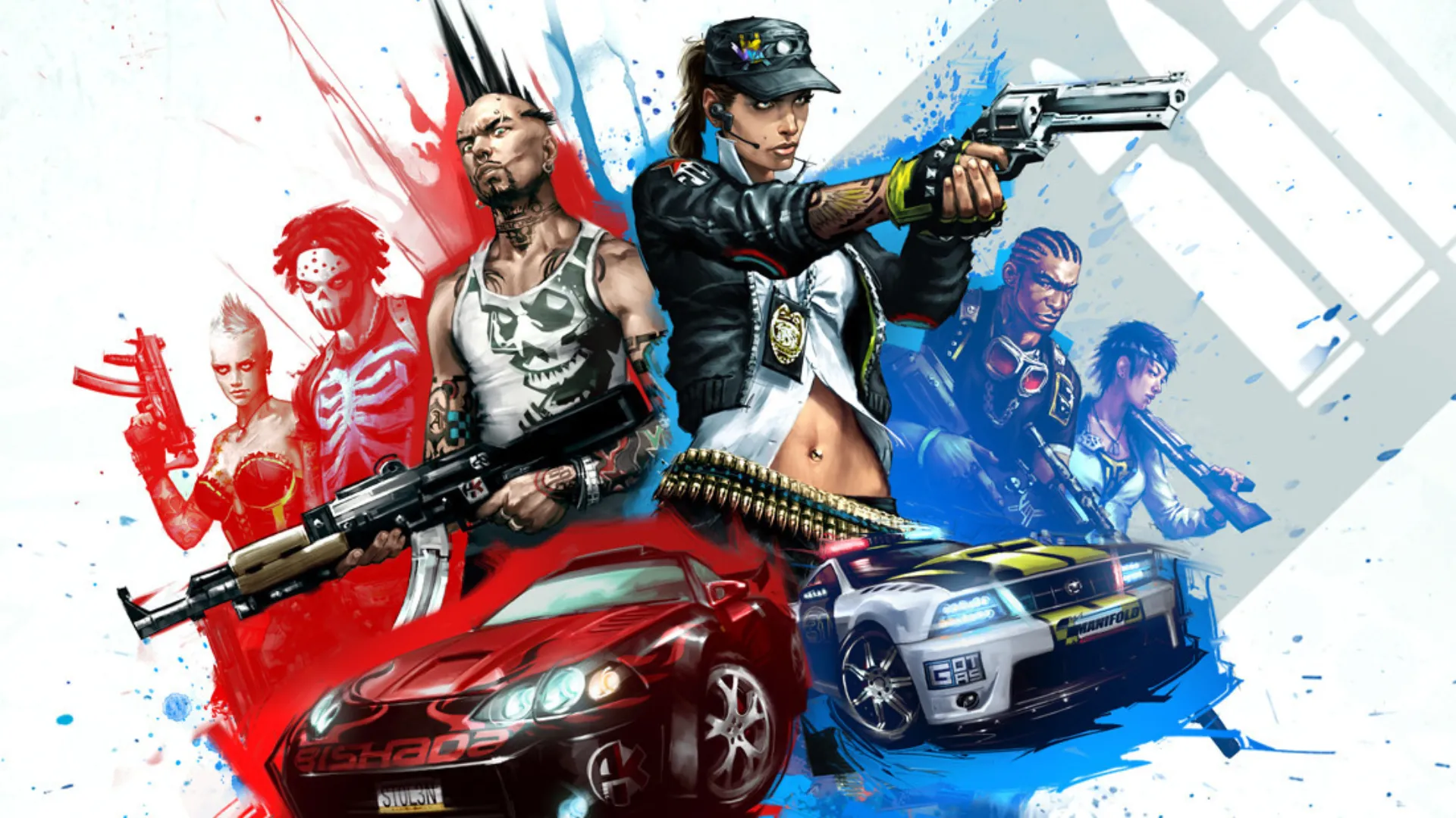 Bìa game MMO APB: All Points Bulletin, tượng trưng cho một thất bại game tốn 100 triệu USD vì nội dung thiếu sót.