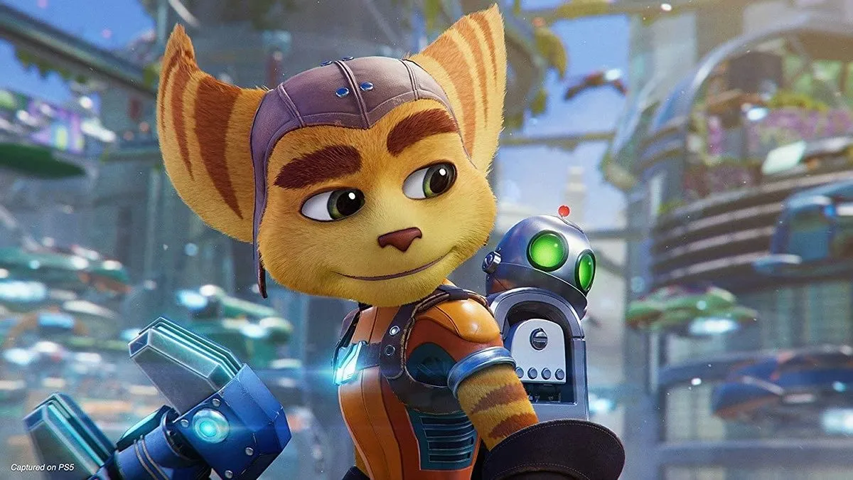 Bìa game Ratchet &amp; Clank: Rift Apart, một tựa game được sử dụng để minh họa các cải tiến của FSR 3.1