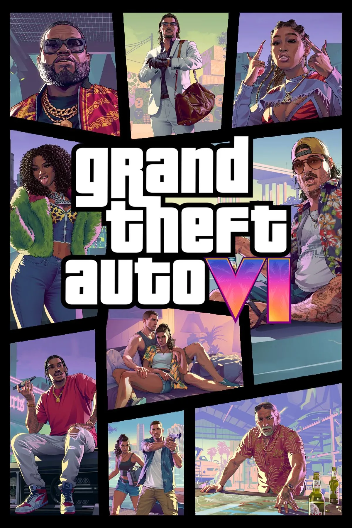 Bìa nghệ thuật chính thức của Grand Theft Auto 6 (GTA 6)