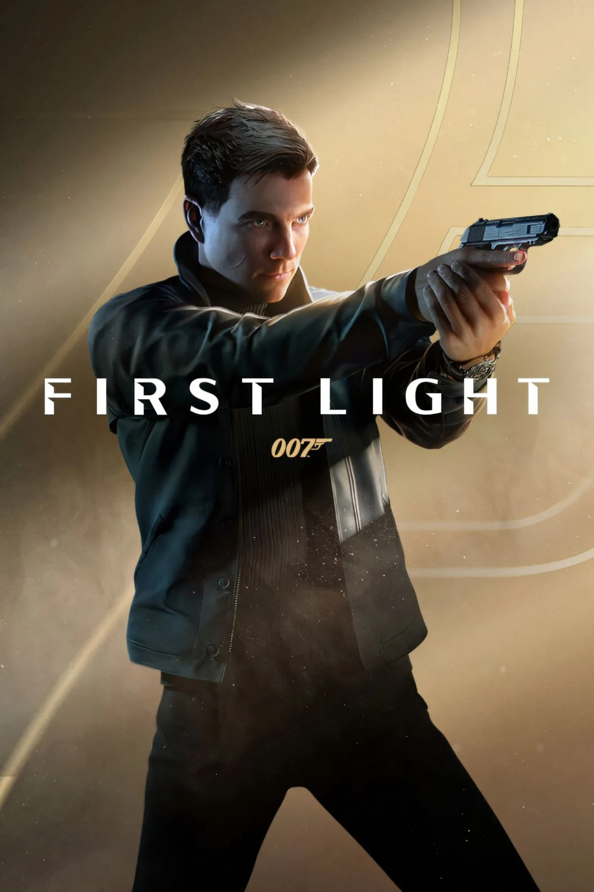 Bìa nghệ thuật chính thức của tựa game 007 First Light, với biểu tượng điệp viên James Bond